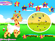 Флеш игра онлайн Симпатичные Жираф Одеваются / Cute Giraffe Dress Up