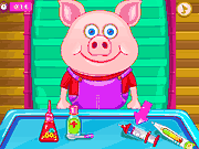 Флеш игра онлайн Симпатичные Свинья В Больнице / Cute Pig In Hospital