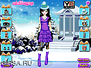 Флеш игра онлайн Зимняя одежда для симпатичной девушки