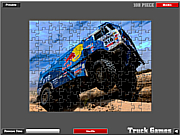 Флеш игра онлайн Дакар. Мозайка / Dakar Truck Jigsaw