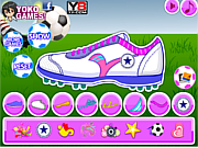 Флеш игра онлайн Собственный дизайн футбольных кроссовок