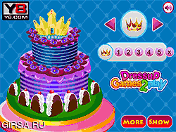 Флеш игра онлайн Вкусные Короны Торт Декор