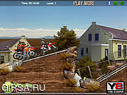 Флеш игра онлайн Мотокросс в пустыне