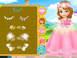 Флеш игра онлайн Создай свадебное платье принцессы Софии