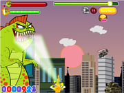 Флеш игра онлайн Вторжение динозавра / Dinosaur Invasion 