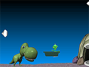 Флеш игра онлайн Динозавры и инопланетяне