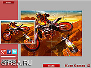 Флеш игра онлайн Грязный мотоцикл. Пазл / Dirtbike Jigsaw 