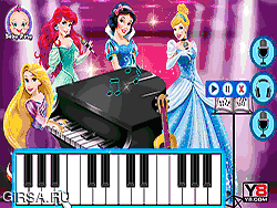 Флеш игра онлайн Музыкальная Вечеринка Принцесс Диснея