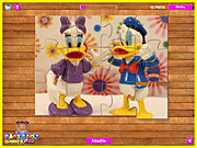 Флеш игра онлайн Дональд и Дейзи дак головоломки / Donald and Daisy Duck Puzzle