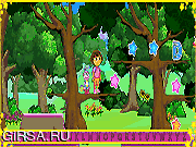 Флеш игра онлайн Дора Алфавит Лесные Приключения / Dora Alphabet Forest Adventure