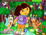 Флеш игра онлайн Дора и друзья / Dora and Friends Hidden Letters 
