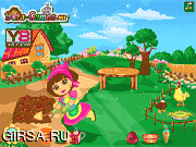 Флеш игра онлайн Даша на ферме / Dora At The Farm Games