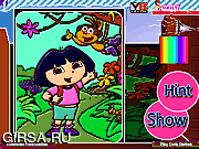 Флеш игра онлайн Дора Цвет 4 / Dora Color 4 