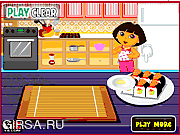 Флеш игра онлайн Даша и китайская кухня / Dora Cooking Chinese 