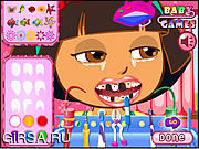 Флеш игра онлайн Даша у стоматолога / Dora Dentist