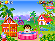 Флеш игра онлайн Веселые купания Даши / Dora Fun Bathing