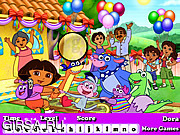 Флеш игра онлайн Дора / Dora Hidden Letters Game 