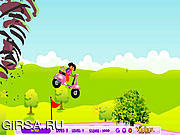 Флеш игра онлайн Даша гонки-ураган / Dora Hurricane Ride 
