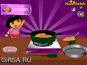 Флеш игра онлайн Рецепт мораканской курочки / Dora Moroccan Chicken Recipe 