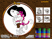 Флеш игра онлайн Dora Online Coloring
