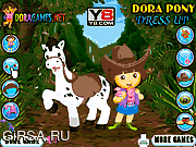 Флеш игра онлайн Дора и пони / Dora Pony Dress Up Game 