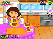 Флеш игра онлайн Завтрак у Даши / Dora's Breakfast
