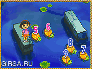Флеш игра онлайн Количество Пирамида приключение Доры / Dora's Number Pyramid Adventure