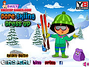 Флеш игра онлайн Одежда для Даши лыжницы / Dora Skiing Dress Up 