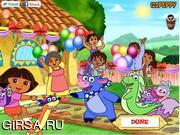 Флеш игра онлайн Вечеринка с Дашей / Dora the Explorer Party Decor