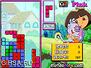 Флеш игра онлайн Даша и взрывающийся тетрис / Dora the Explorer Tetris