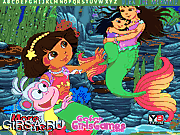 Флеш игра онлайн Даша - русалочка / Dora the Mermaid Hidden Game 