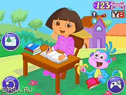 Флеш игра онлайн Время чтения Доры / Dora's Reading Time