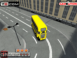 Флеш игра онлайн Двойной городской автобус 3D парковка