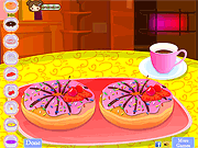 Флеш игра онлайн Двойное Украшение Пончиков  / Double Donuts Decoration