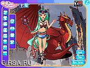 Флеш игра онлайн Укротительница дракона / Dragon Tamer Girl Dressup