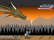 Флеш игра онлайн Побег от Дракона / Dragon Runner