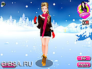 Флеш игра онлайн Зимний стиль / Dressup Winter Girl 