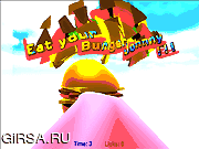 Флеш игра онлайн Ешь свой Бургер Джонни!!! / Eat your Burger Johnny!!!