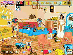 Флеш игра онлайн Комната египетской принцессы Месси / Egyptian Princess Messy Room