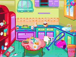 Флеш игра онлайн Элли убирается на кухне / Ellie Kitchen Cleaning