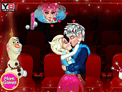 Флеш игра онлайн Эльза и Джек целуются / Elsa And Jack Kissing