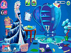 Флеш игра онлайн Уборка Эльза Гардероб / Elsa Closet Cleaning