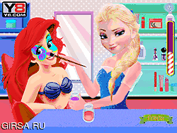 Флеш игра онлайн Эльза Косметический Салон / Elsa Cosmetic Salon