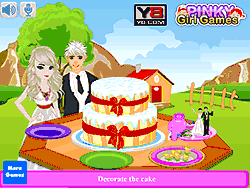 Флеш игра онлайн Свадебный торт принцессы Эльзы