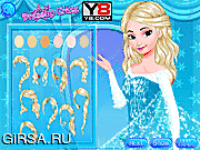 Флеш игра онлайн Макияж для королевы Эльзы / Elsa's Frozen Makeup