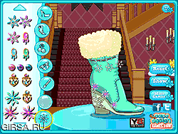 Флеш игра онлайн Дизайн обуви для Эльзы