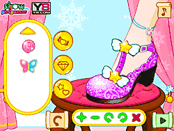 Флеш игра онлайн Elsa Обувь Проектировании