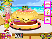 Флеш игра онлайн Эльза Летние Куриный Бургер / Elsa Summer Chicken Burger