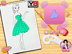 Флеш игра онлайн Эльза дизайнер одежды / Elsa the Tailor
