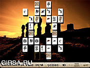 Флеш игра онлайн Загадочные Статуи Маджонг / Enigmatic Statues Mahjong